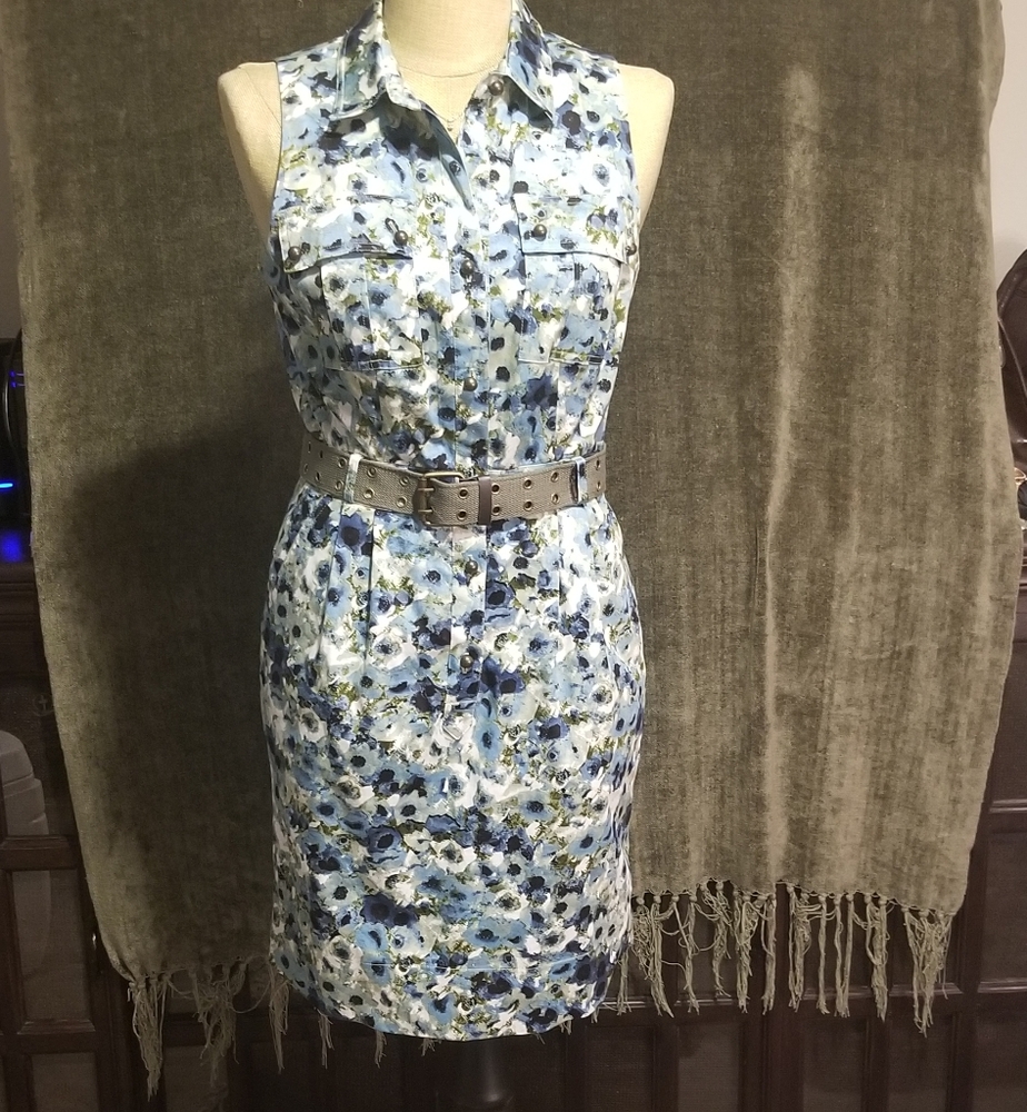 TAYLOR Floral Belted Sleeveless